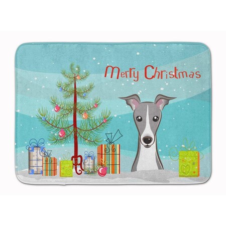 Carolines Treasures Christmas Tree and Italian Greyhound Machine Washable Memory Foam Mat BB1608RUG